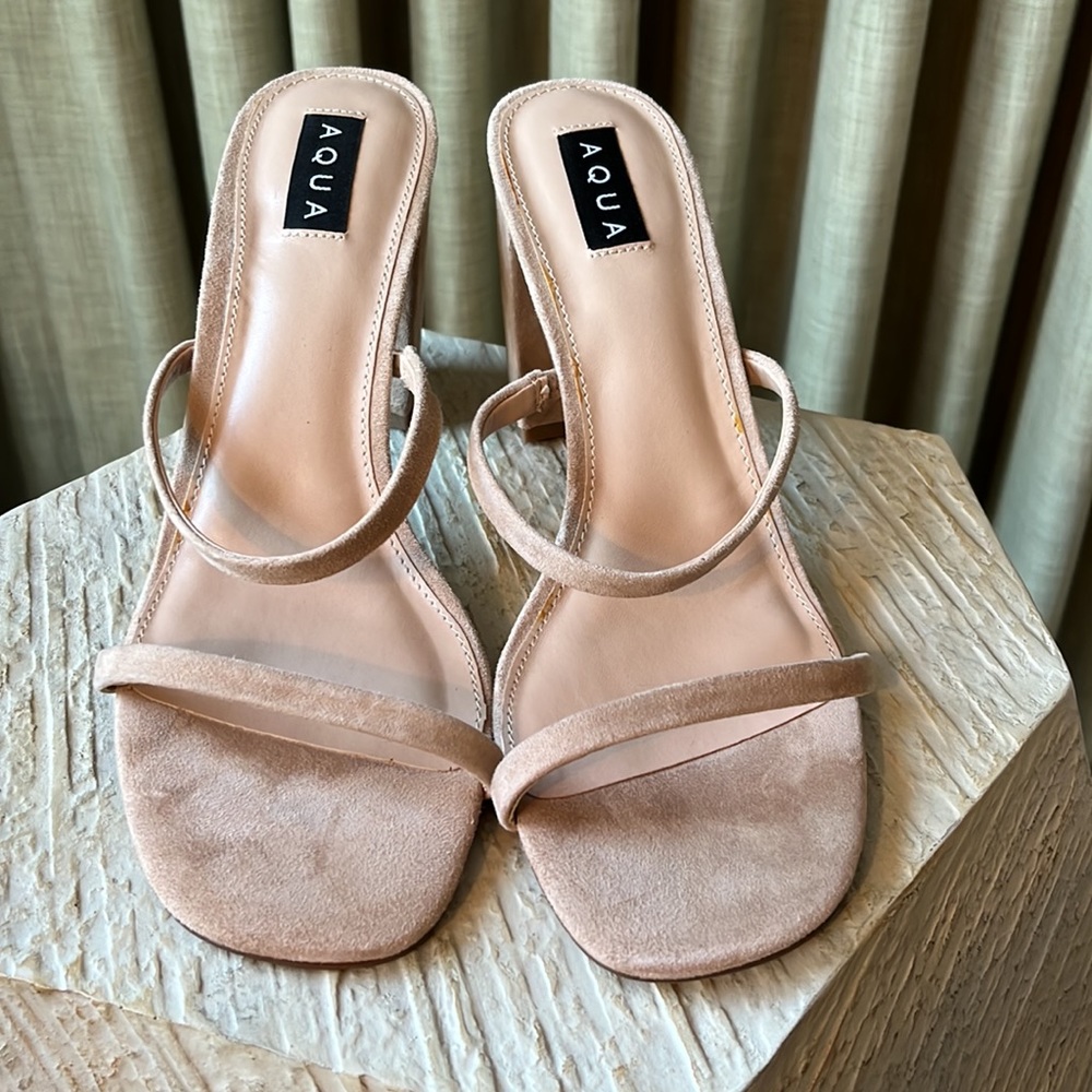 Aqua slip on sandals